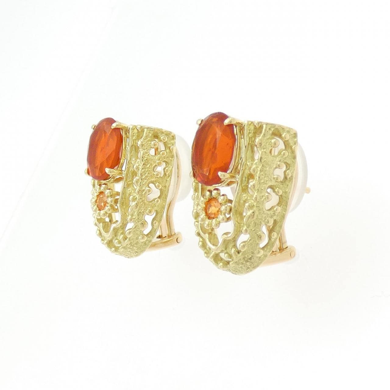 K18YG オパール ピアス 2.60CT