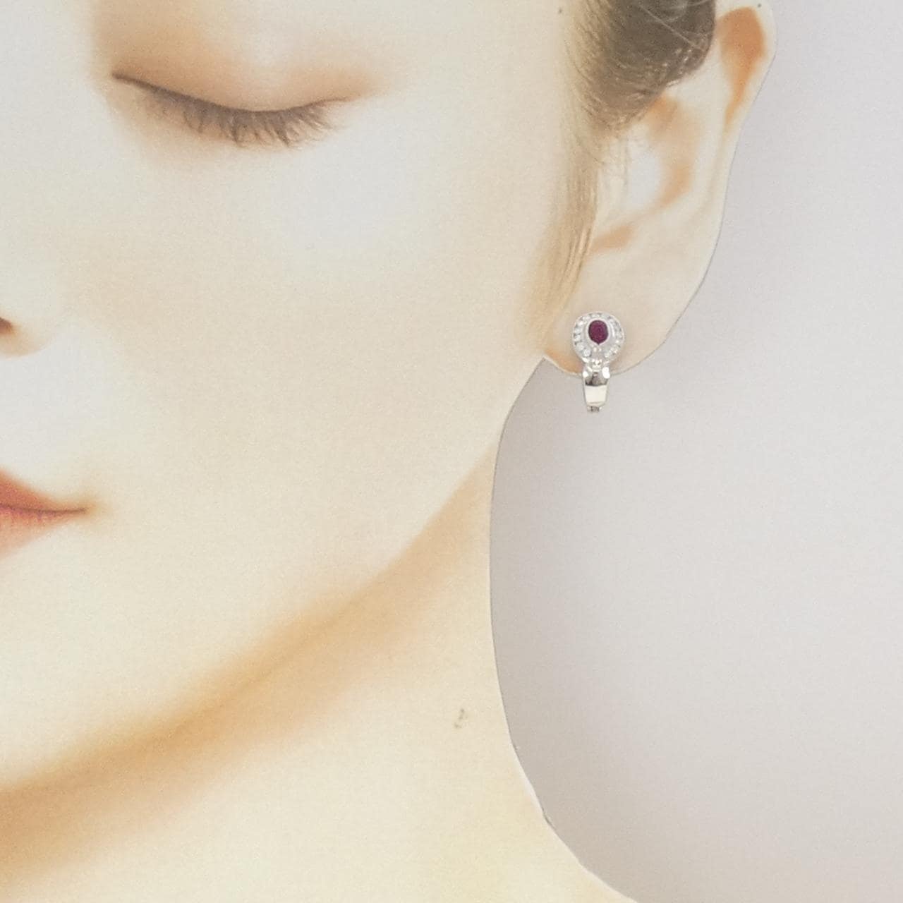 750WG ルビー ピアス