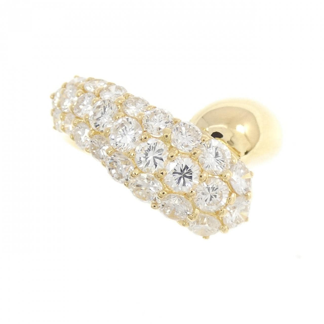 K18YG パヴェ ダイヤモンド リング 1.62CT