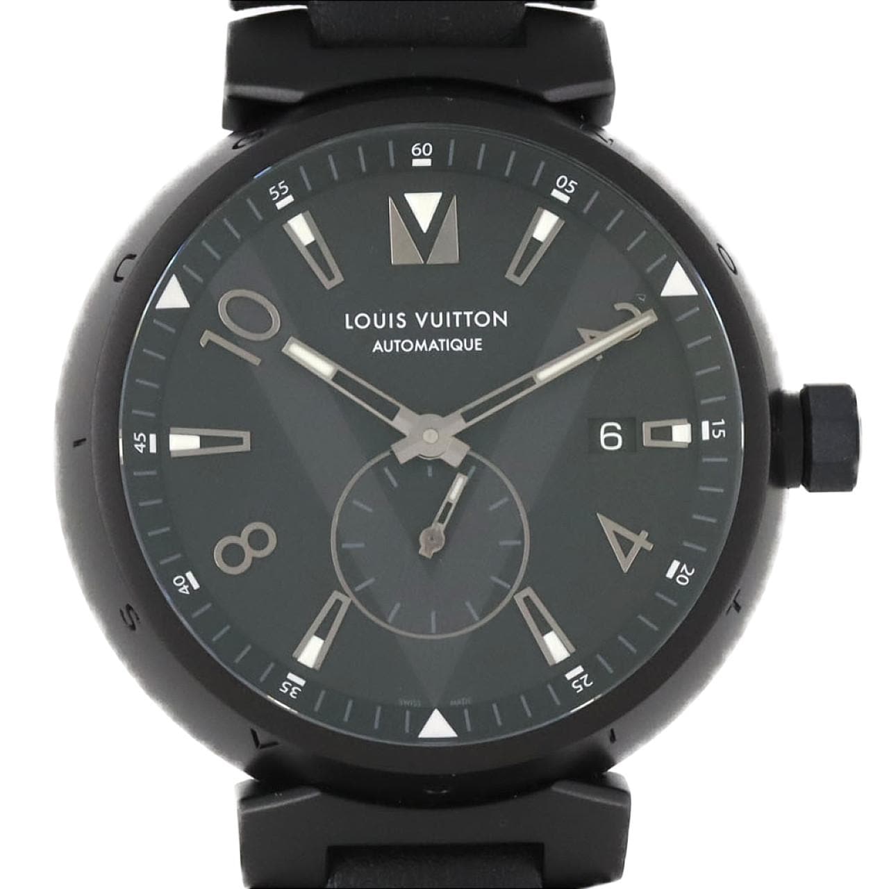 ルイヴィトン タンブールオ-トマティックオールブラック PVD Q1D22 SS 自動巻