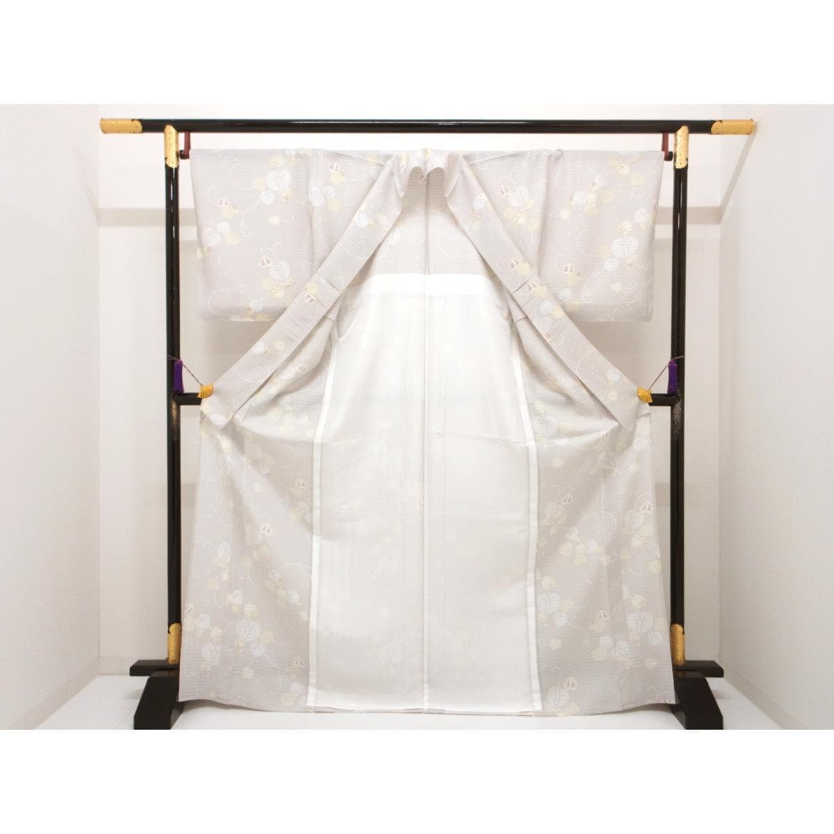 【未使用品】単衣　変わり絽織小紋