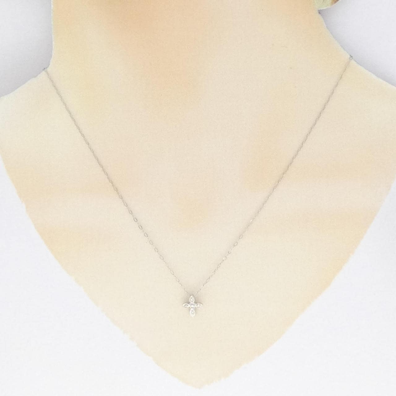 PT クロス ダイヤモンド ネックレス 0.02CT