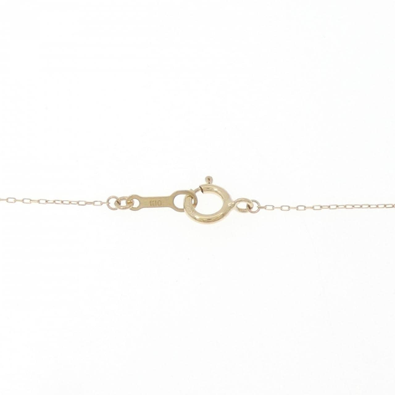 K10YG ムーン ダイヤモンド ネックレス 0.02CT