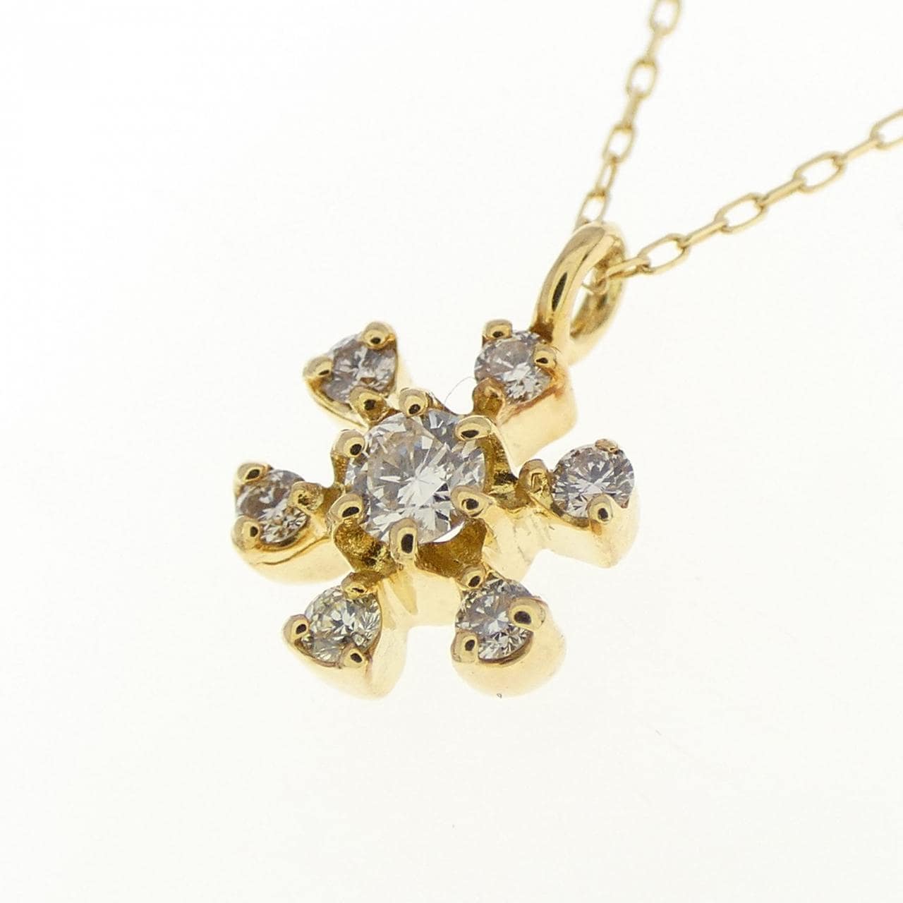 【新品】K18YG ダイヤモンド ネックレス 0.13CT