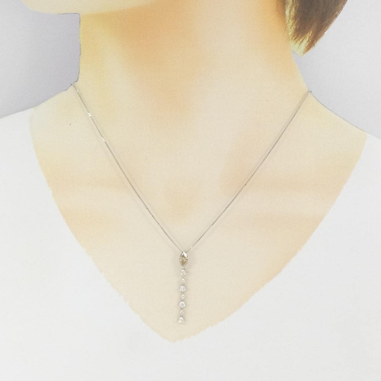 PT900/PT850 ダイヤモンド ネックレス 0.53CT