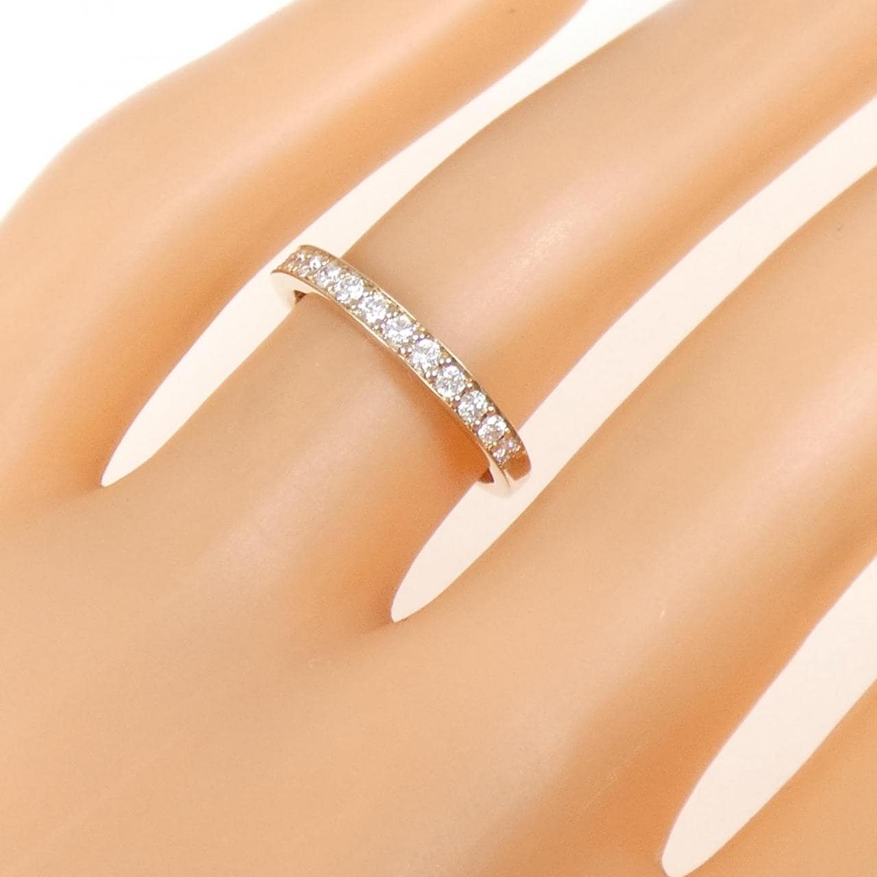 K18PG ハーフエタニティ ダイヤモンド リング 0.25CT