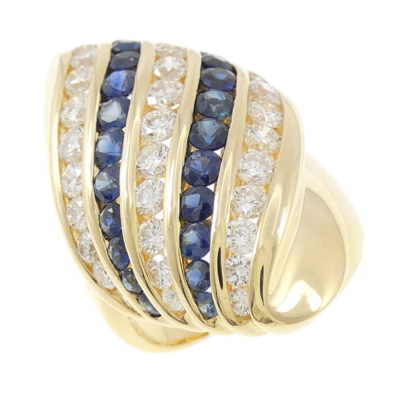 K18YG サファイヤ リング 1.54CT