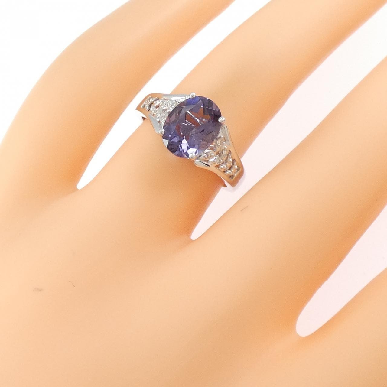 K18WG アメジスト リング