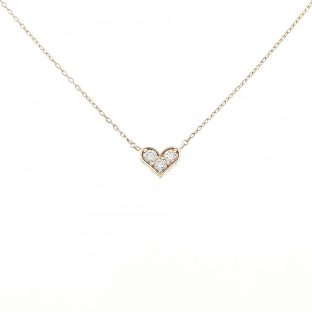ポンテヴェキオ ハート ダイヤモンド ネックレス 0.08CT