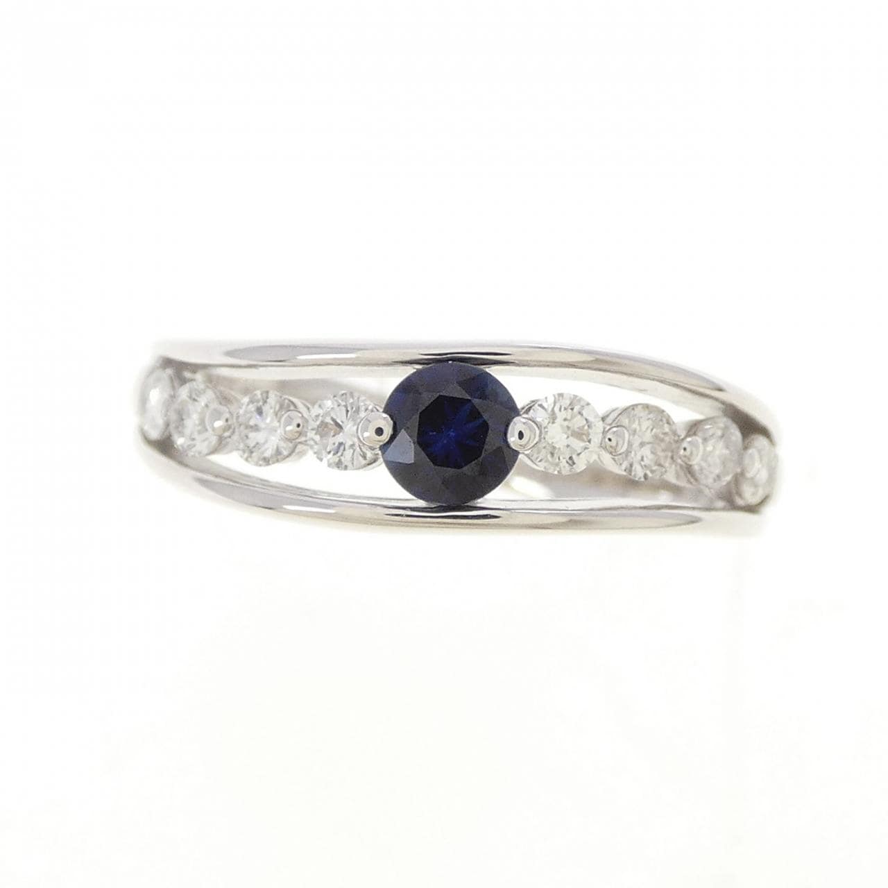 K18WG サファイヤ リング 0.23CT