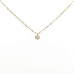 K18YG ソリティア ダイヤモンド ネックレス 0.30CT