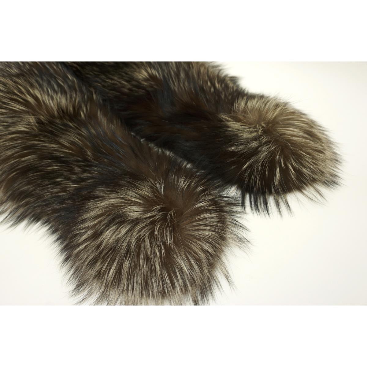 毛皮披肩銀色FOX