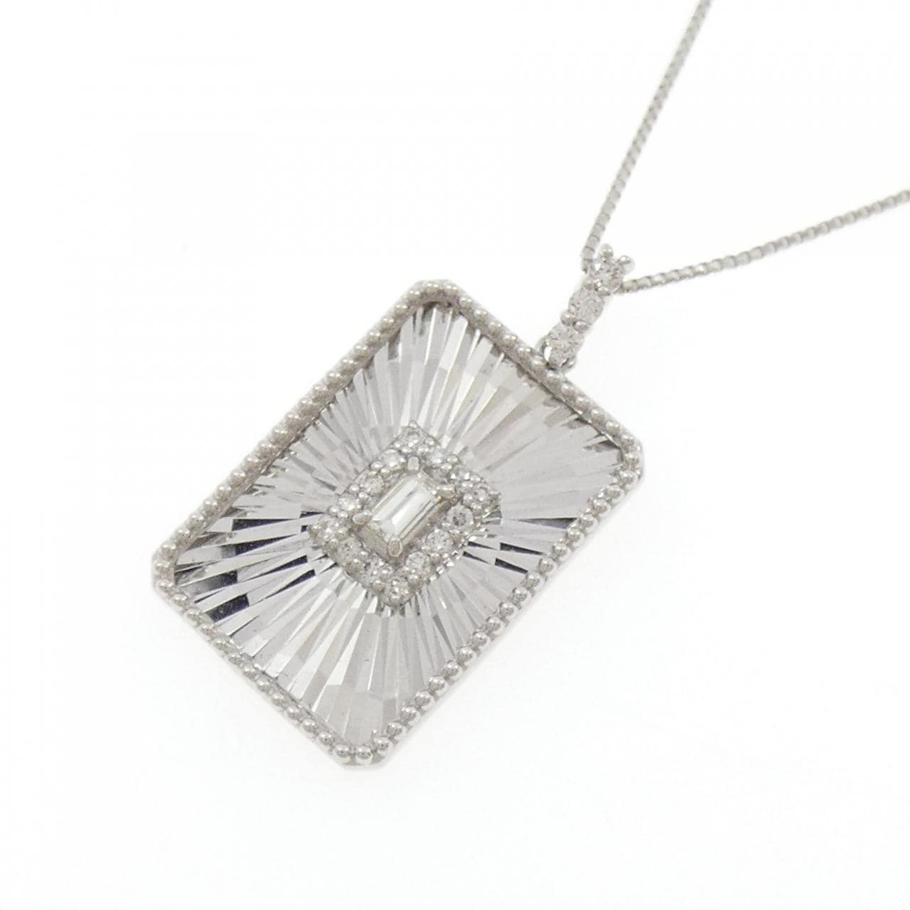 【新品】PT900/PT850 ダイヤモンド ネックレス 0.15CT