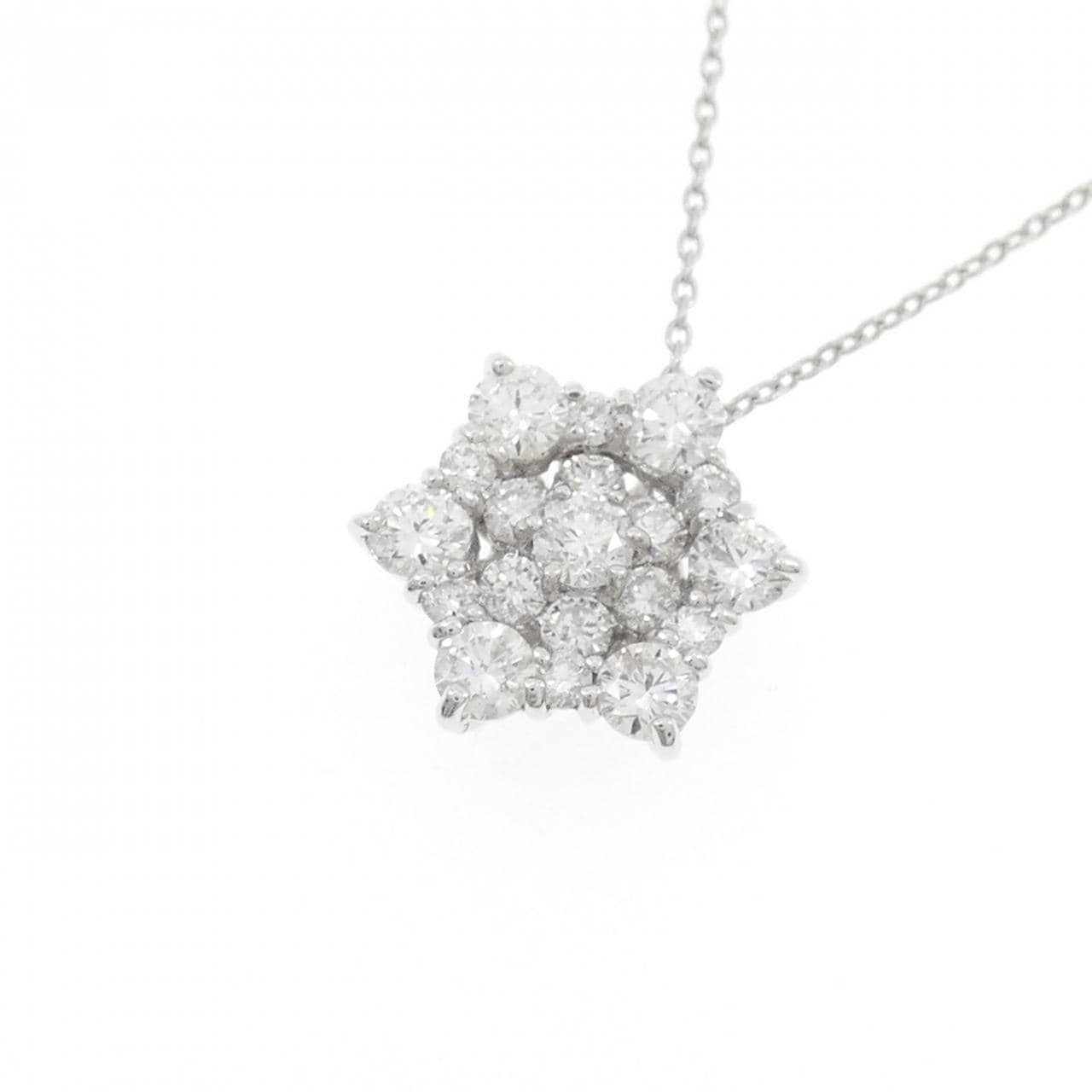 K18WG ダイヤモンド ネックレス 1.00CT