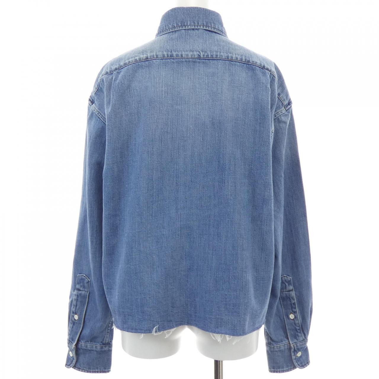 ミュウミュウ MIU MIU ウォッシュドデニム GWC132 SOOO 17GG シャツ