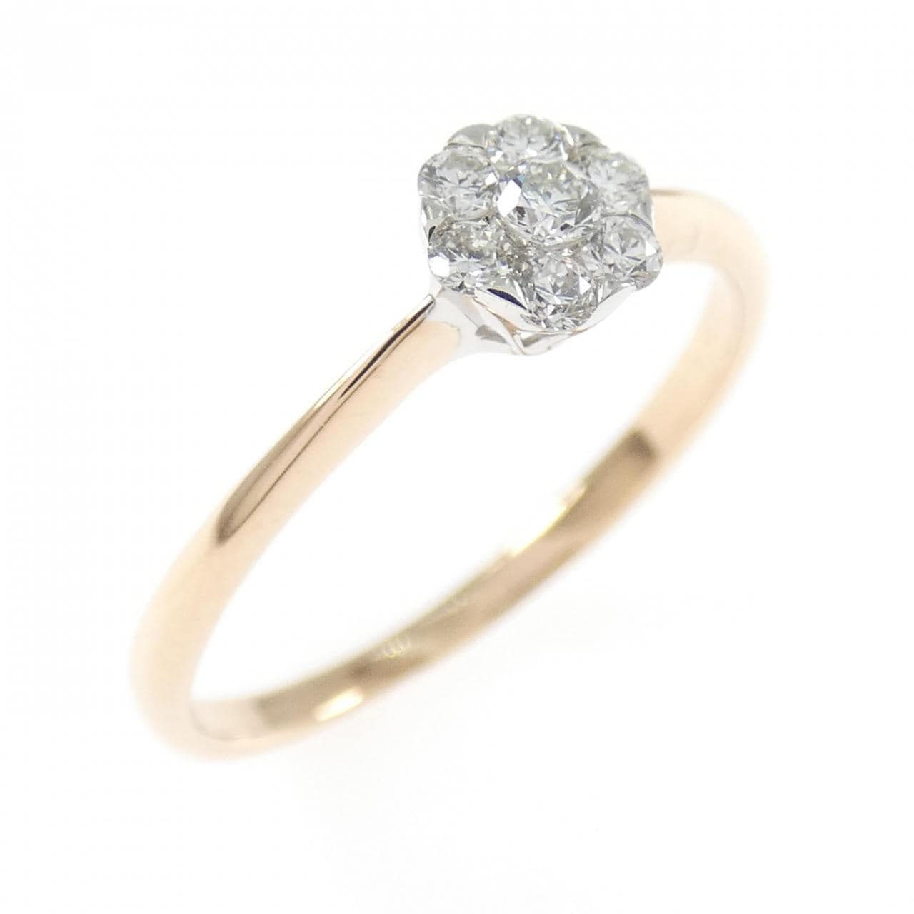 K18PG/K18WG フラワー ダイヤモンド リング 0.15CT