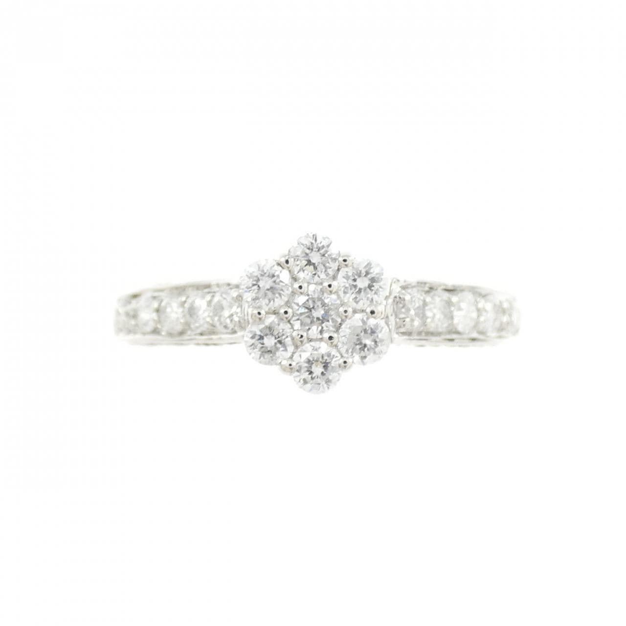 PT900 フラワー ダイヤモンド リング 0.50CT