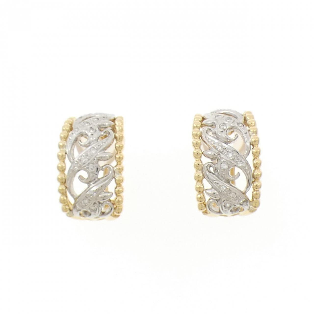 K18YG/PT900 ダイヤモンド ピアス/イヤリング 0.20CT