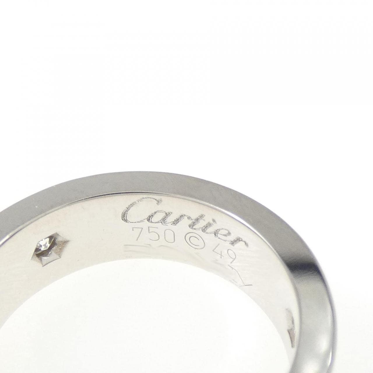 CARTIER LOVE half diamond ring