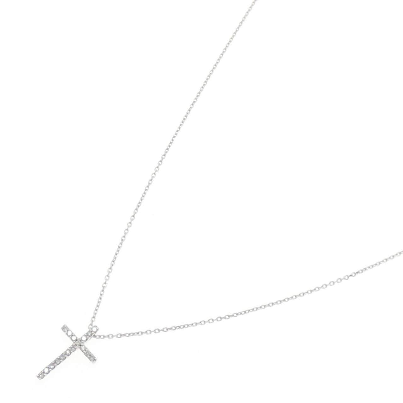 スタージュエリー クロス ダイヤモンド ネックレス 0.05CT