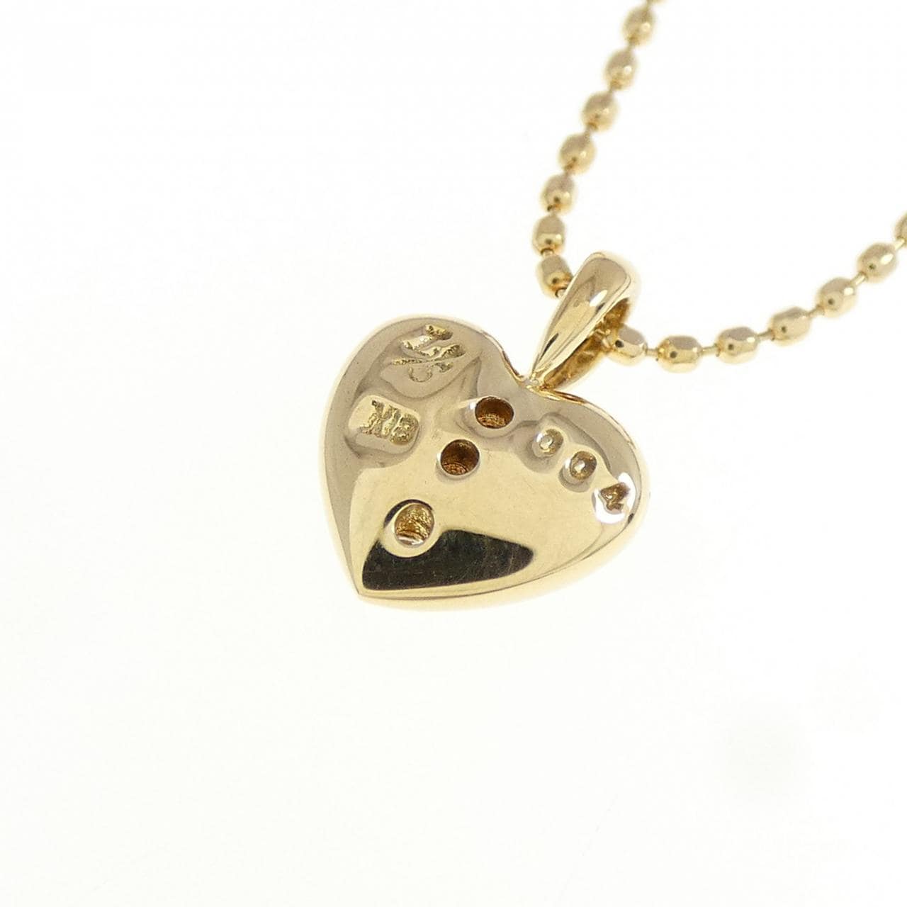 K18YG ハート ダイヤモンド ネックレス 0.04CT