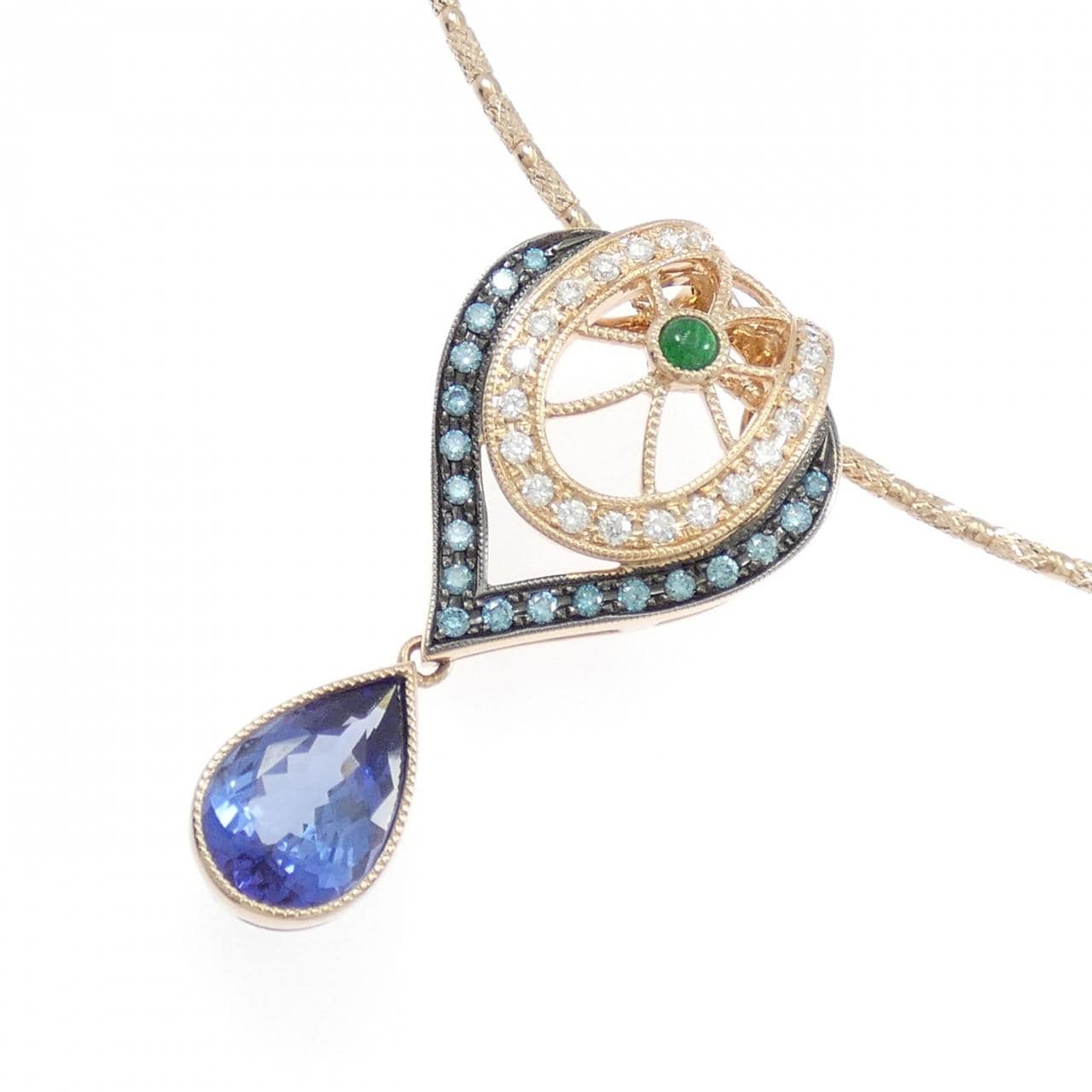 K18PG/K18BG タンザナイト ネックレス 3.47CT