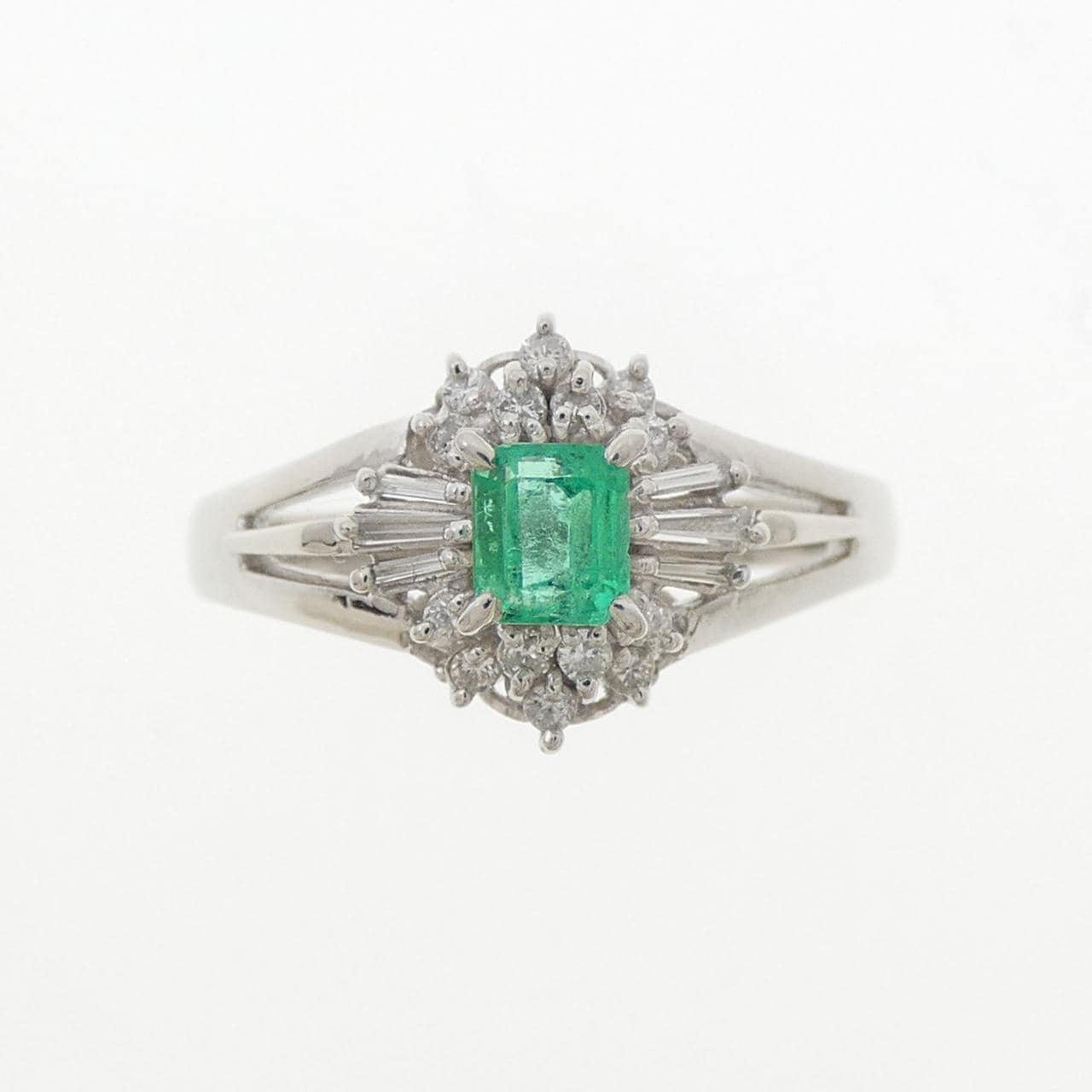 PT900 エメラルド リング 0.24CT