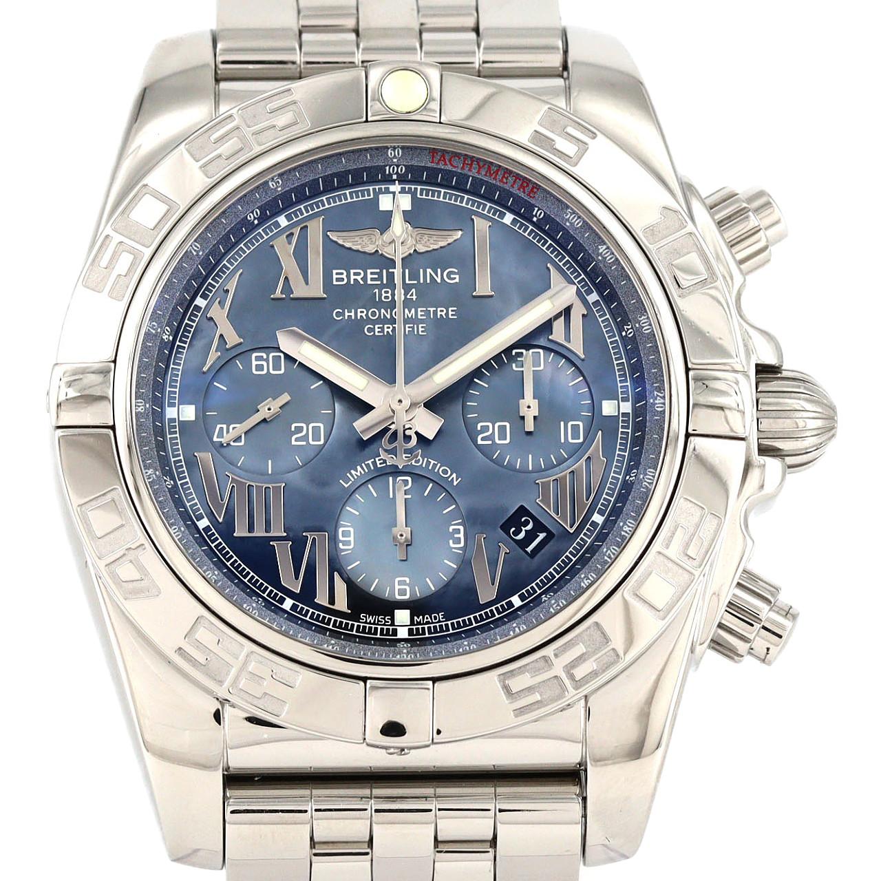 ブライトリング クロノマット44ローマンブラックMOP JAPAN LIMITED AB0111/S011BRMPA SS 自動巻