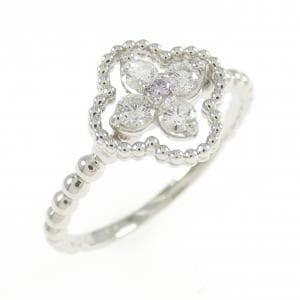 PT900 フラワー ピンクダイヤモンド リング 0.02CT