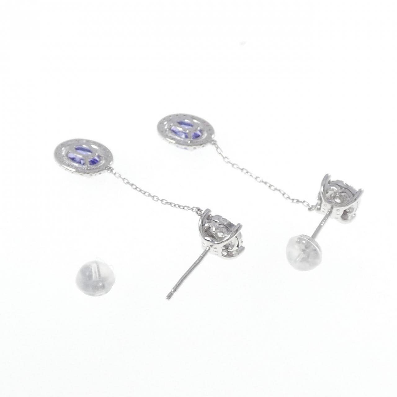 K18WG タンザナイト ピアス 1.53CT