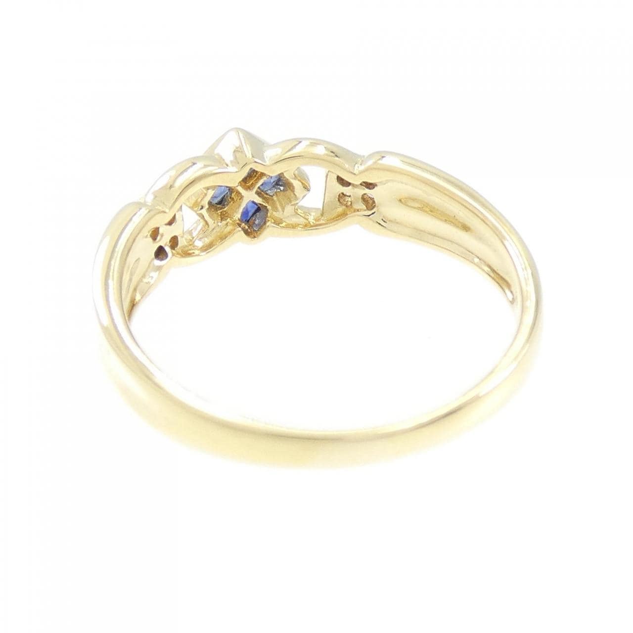 K18YG サファイヤ リング 0.16CT