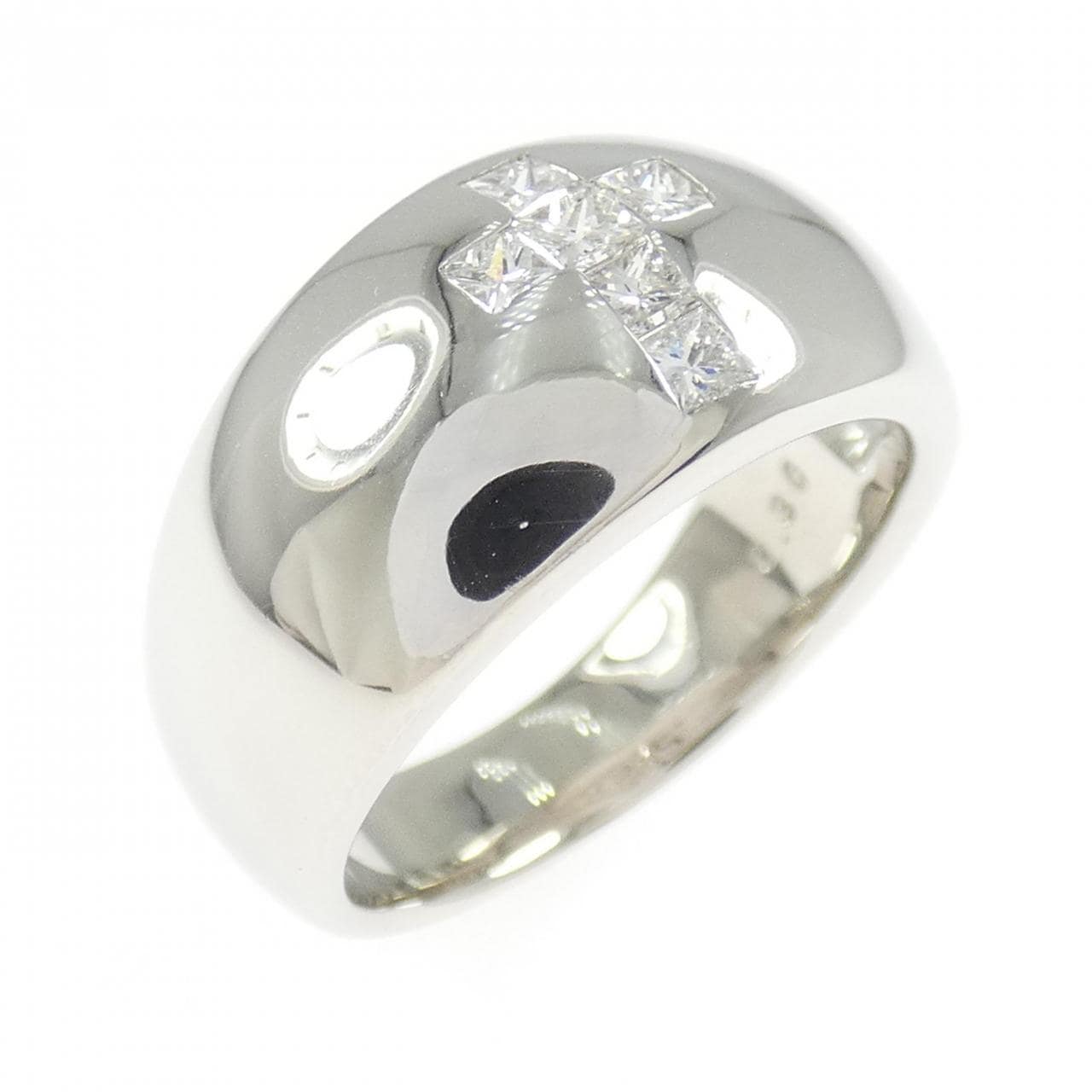 PT900 クロス ダイヤモンド リング 0.30CT