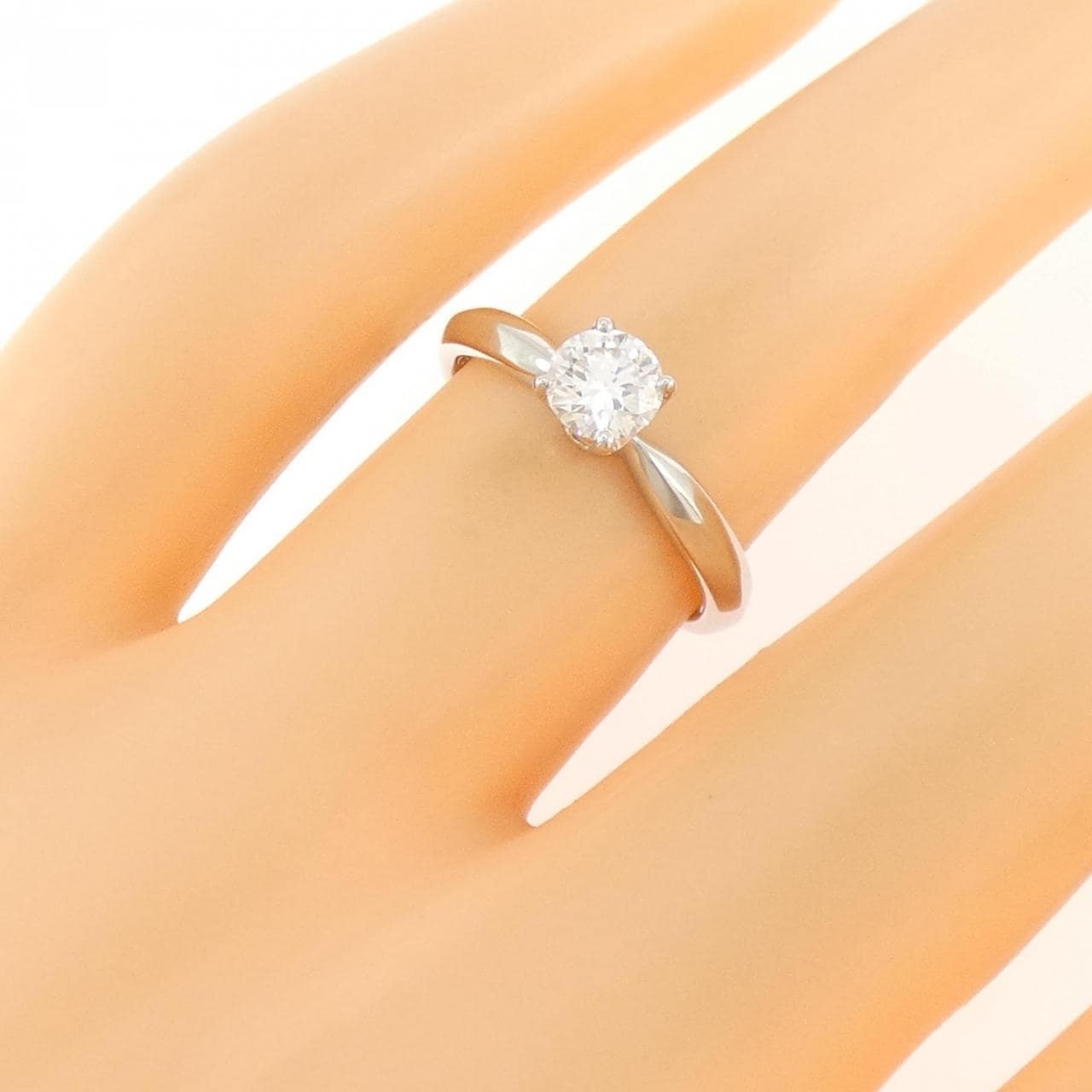PT950 ダイヤモンド リング 0.403CT G VVS2 3EXT H&C