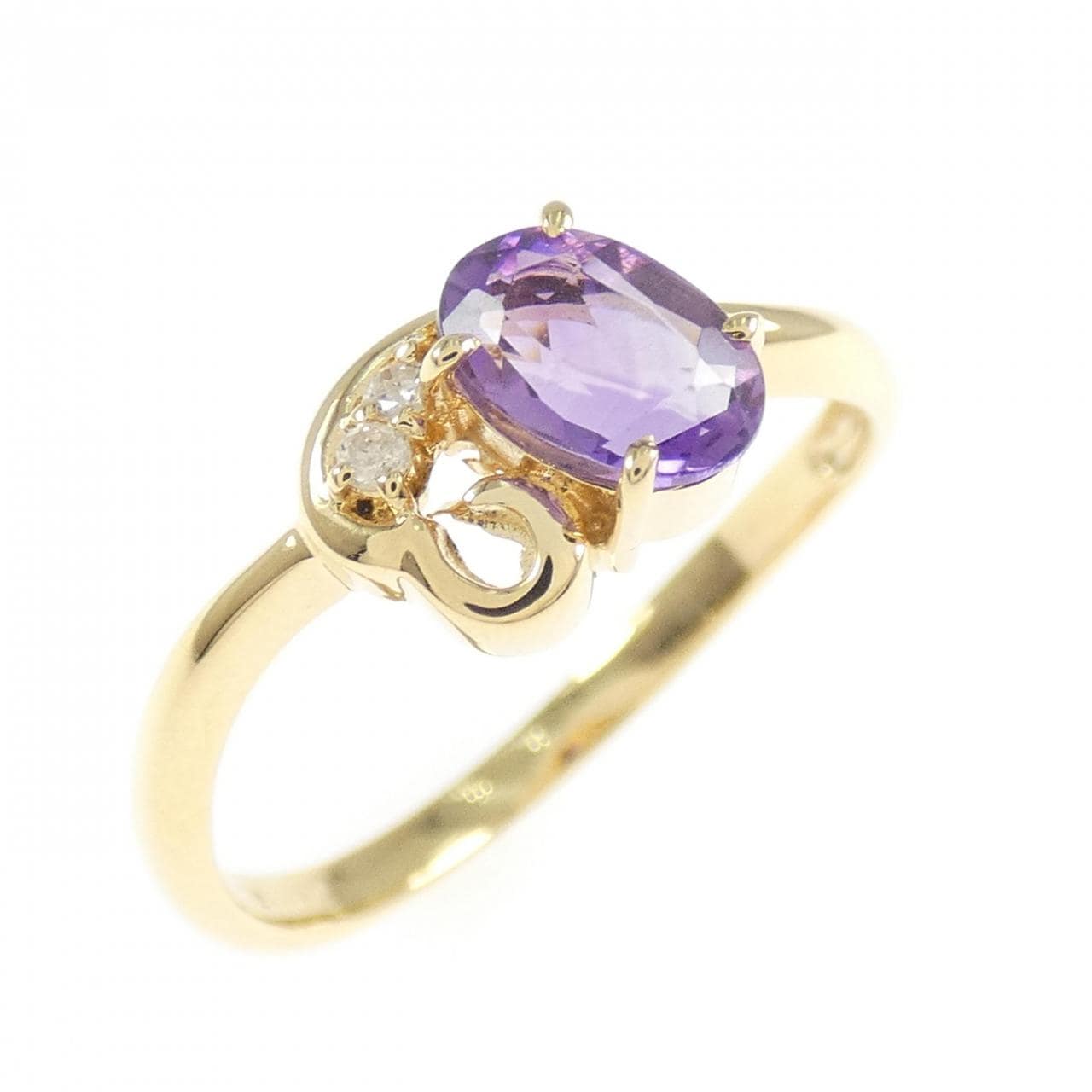 K18YG amethyst ring