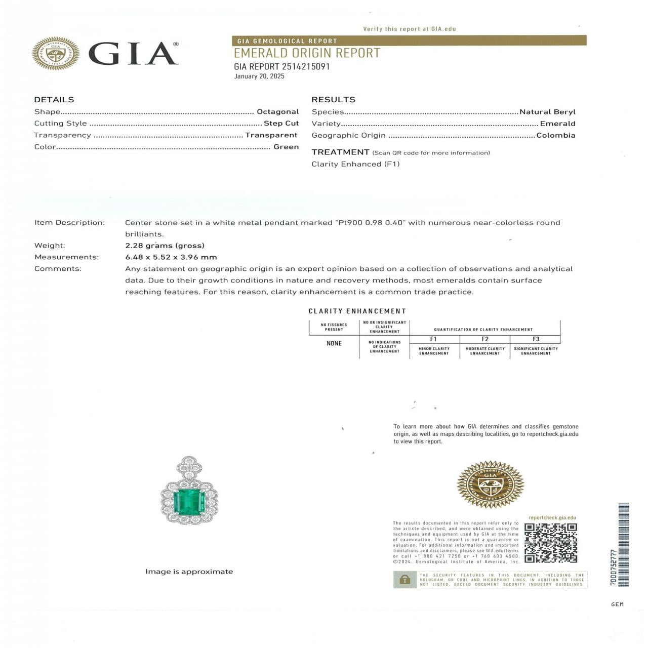 [Remake] PT Emerald Necklace 0.98CT Colombian