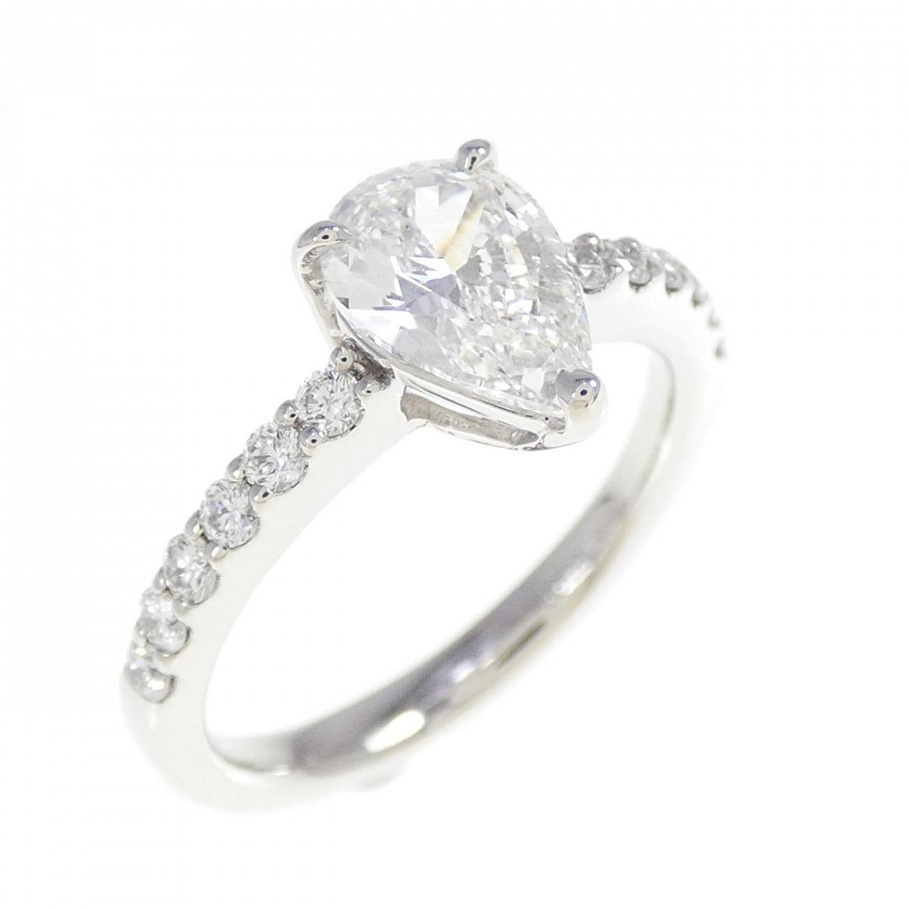 【リメイク】PT900 ダイヤモンド リング 1.001CT G SI1 ファンシーカット