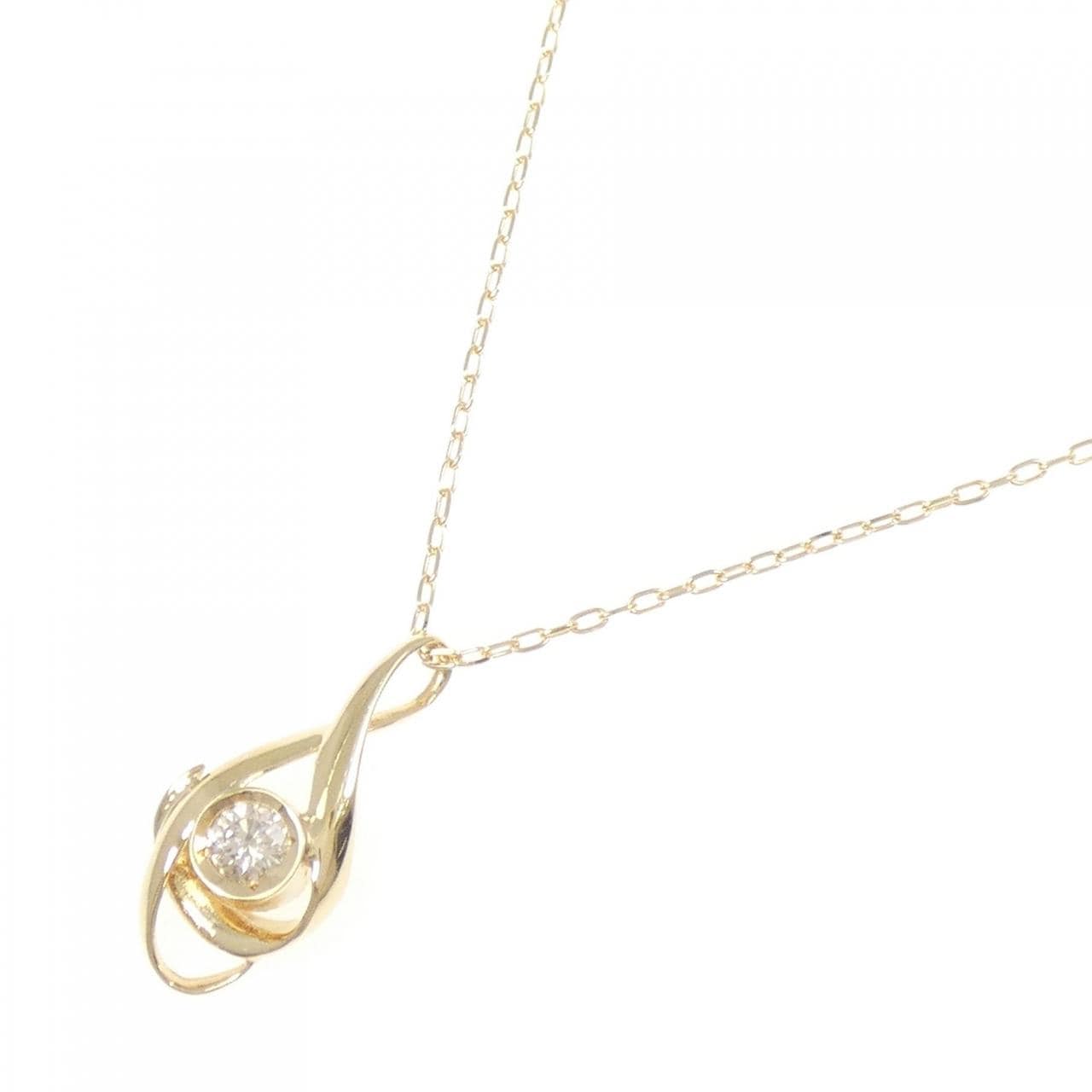 K18YG ダイヤモンド ネックレス 0.13CT