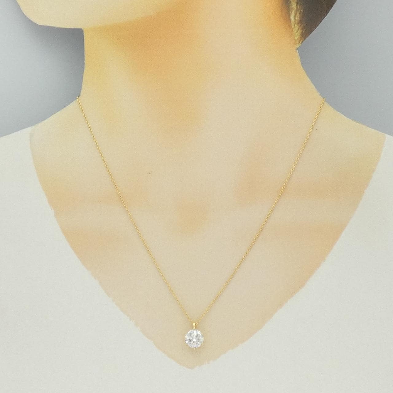 【リメイク】K18YG ダイヤモンド ネックレス 2.049CT H I1 VG