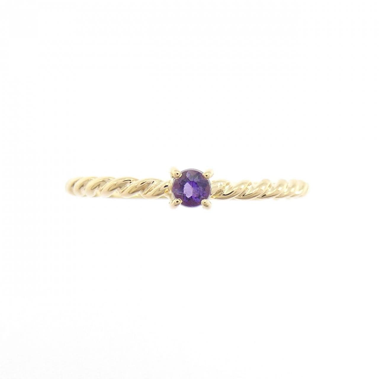 K18YG amethyst ring