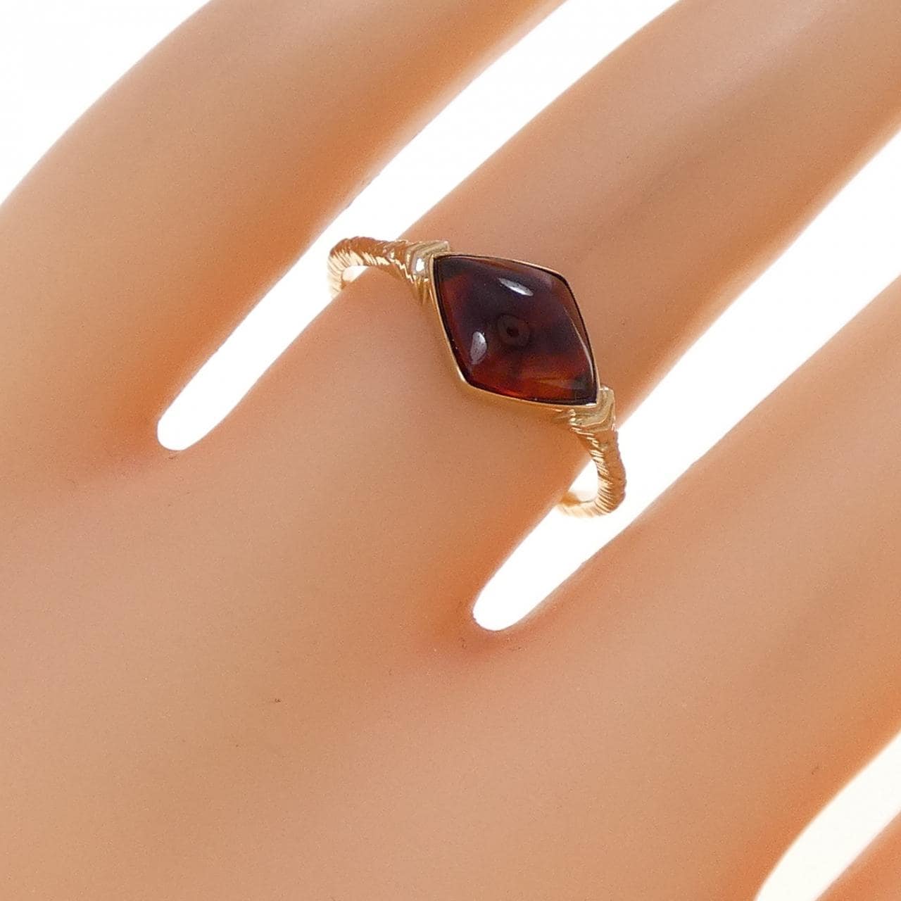 アガット 琥珀 リング