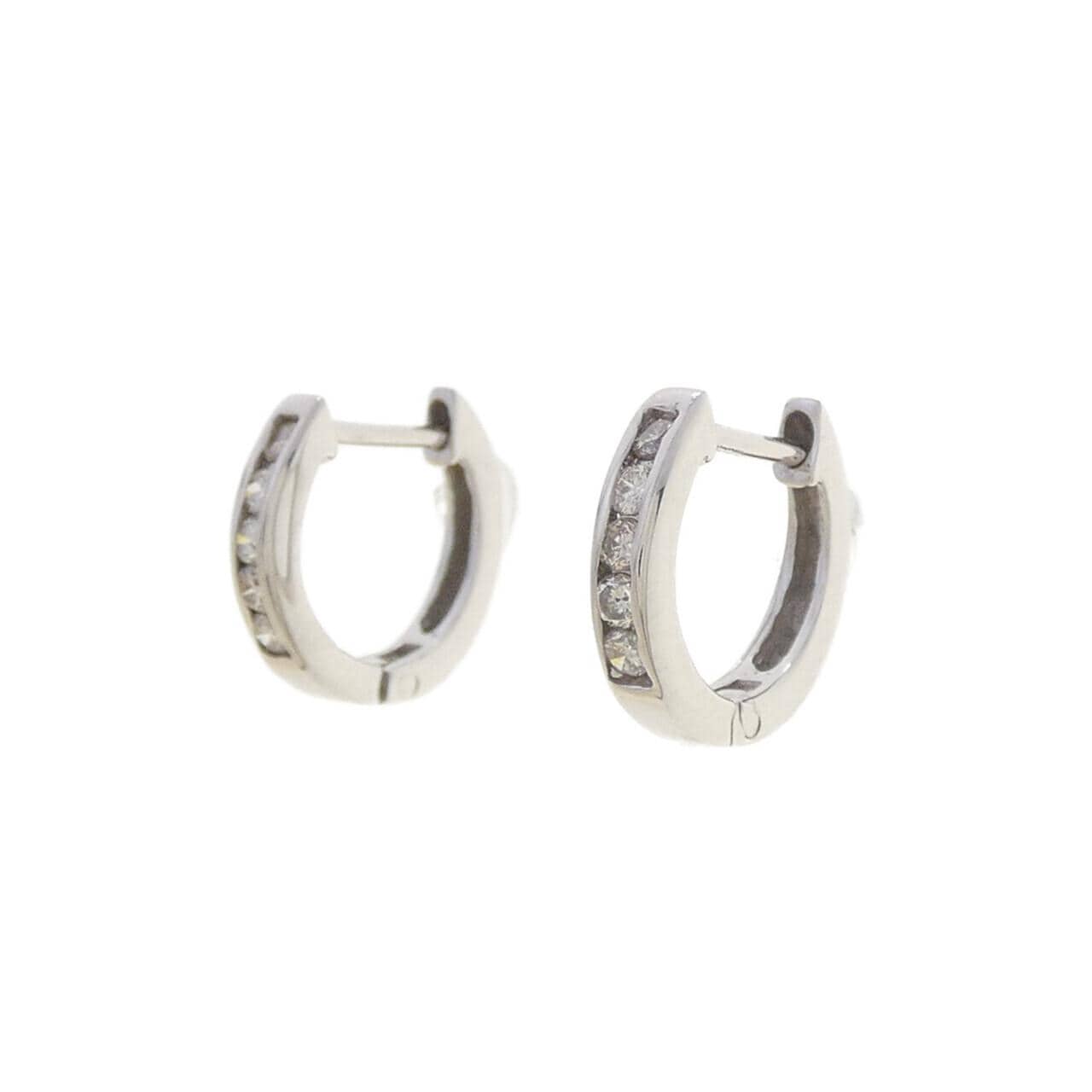 K18WG ダイヤモンド ピアス 0.14CT