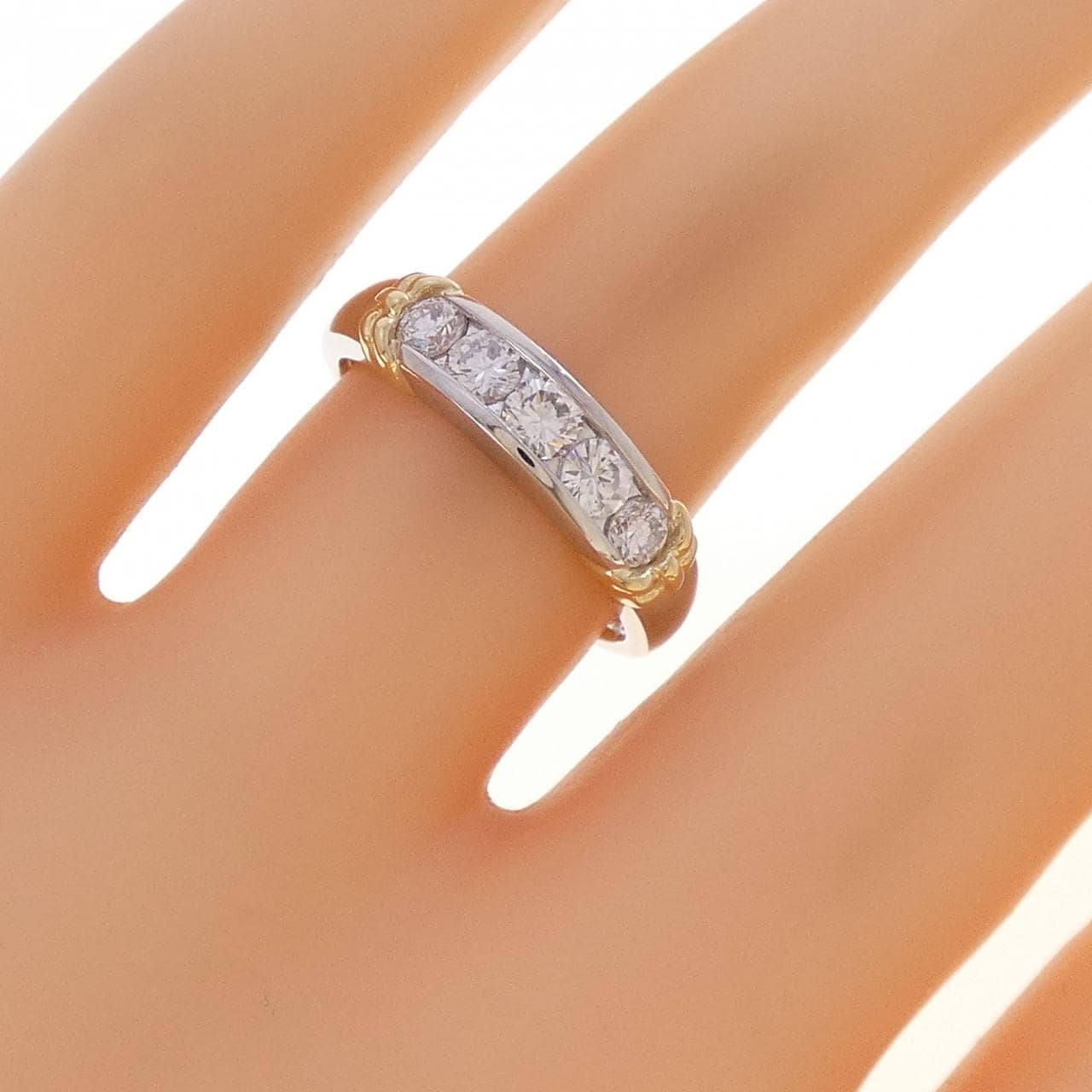 PT900/K18YG ダイヤモンド リング 0.50CT