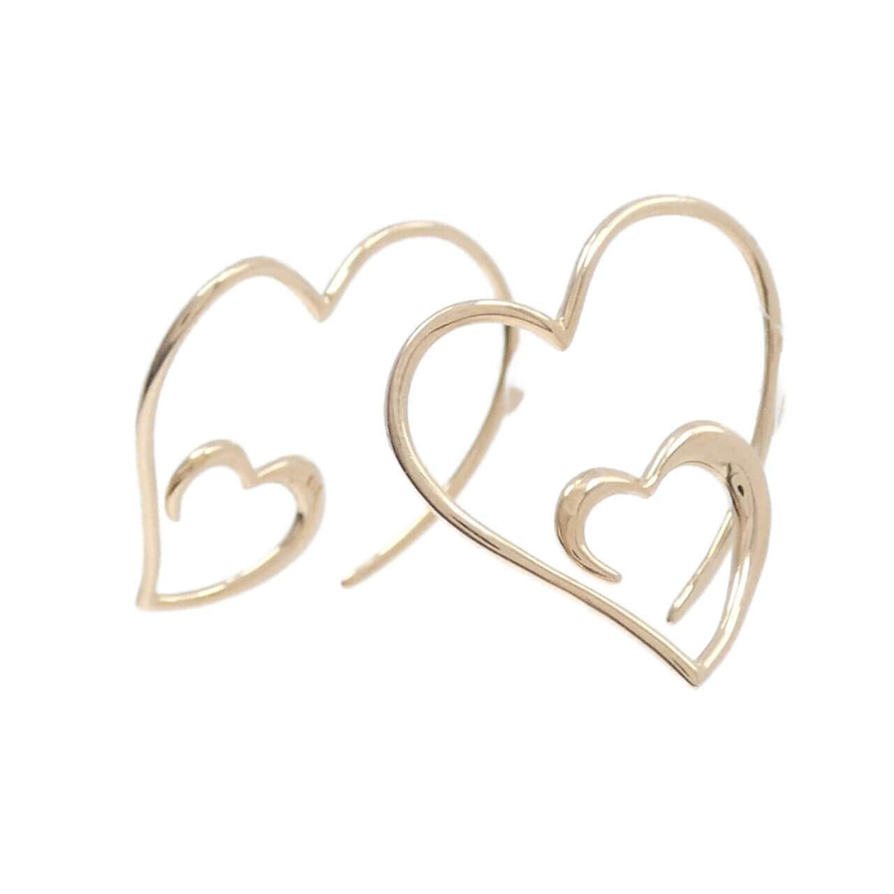 K18PG Heart Earrings