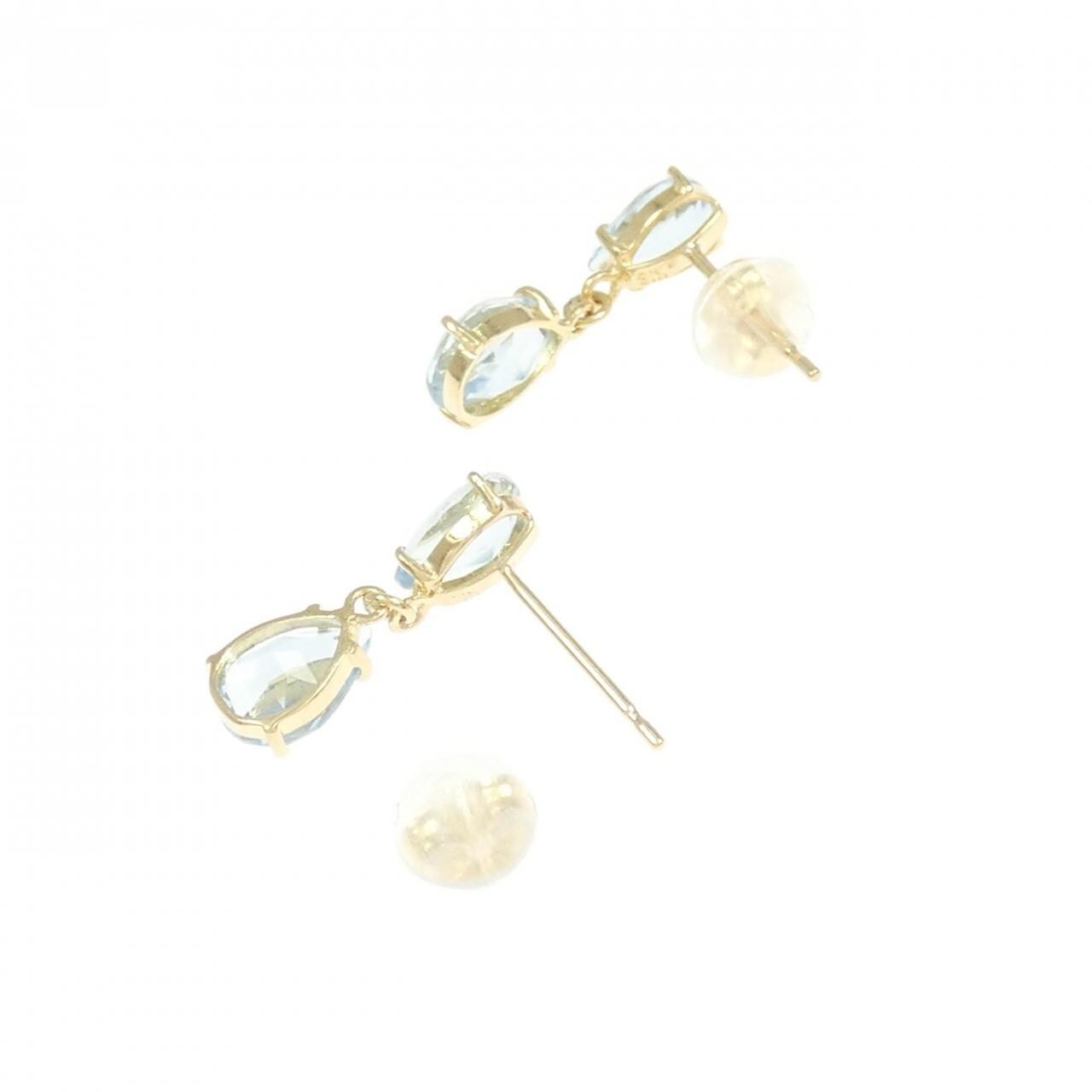 K18YG Aquamarine earrings