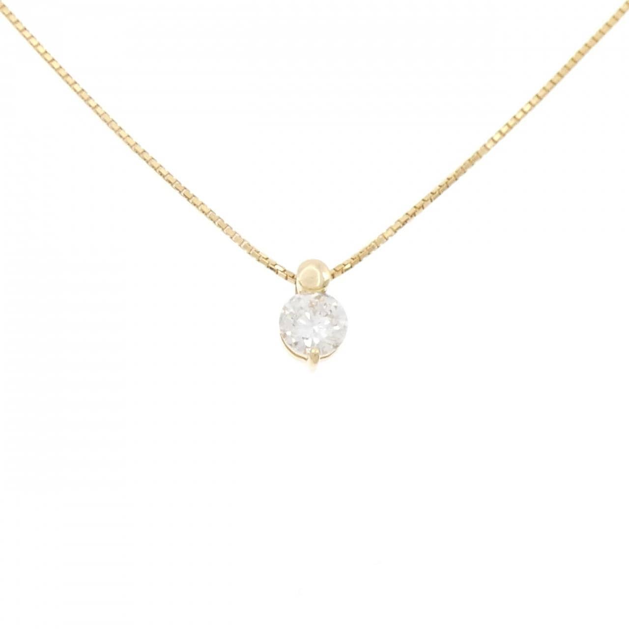 K18YG ソリティア ダイヤモンド ネックレス 1.009CT
