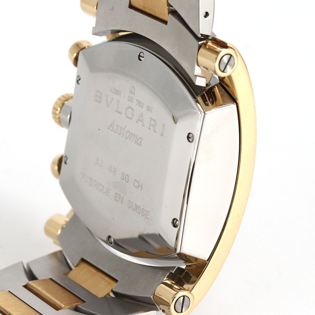 【ノーメンテナンス特価】ブルガリ アショーマクロノグラフ YGコンビ AA48SGCH/AA48C6SGDCH SSxYG 自動巻