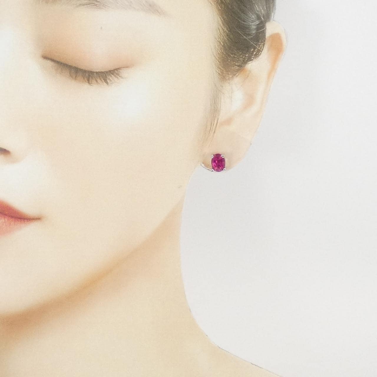 K14WG ルベライトトルマリン ピアス