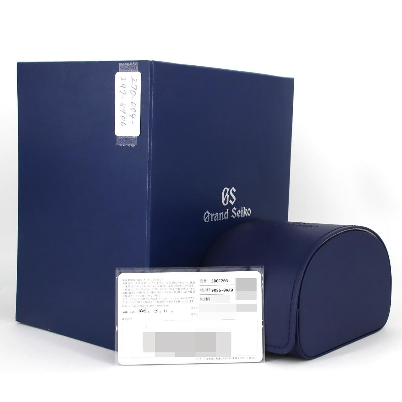 セイコー グランドセイコー･スポーツコレクション･クロノグラフ GMT 9R86-0AA0/SBGC203 SS 自動巻