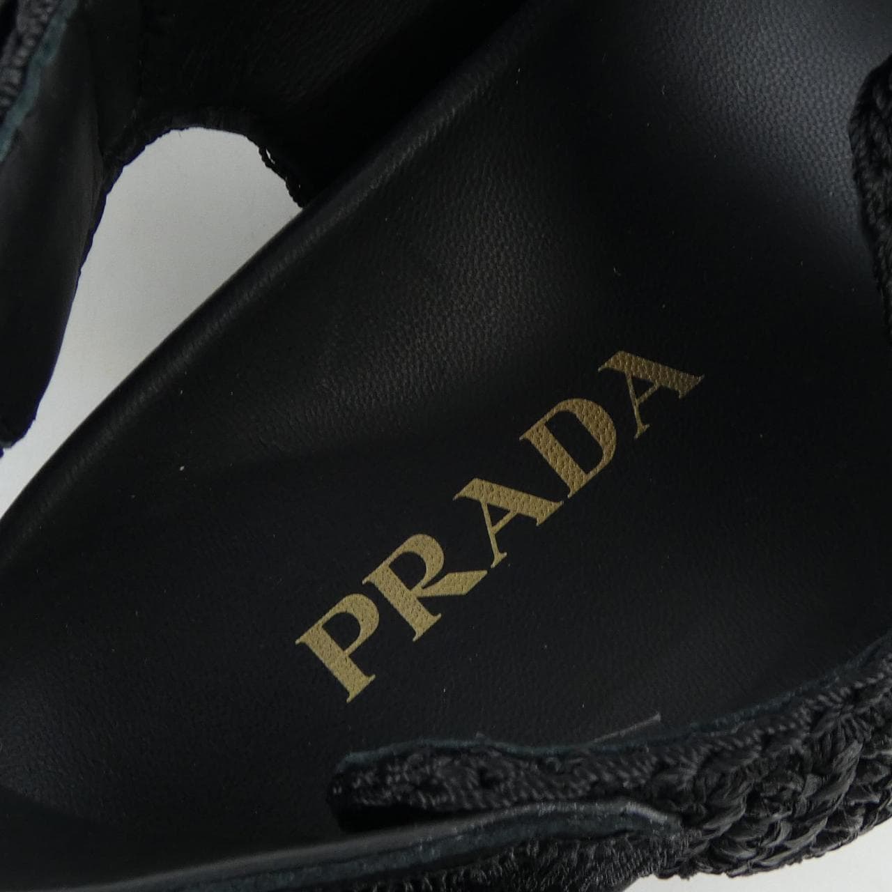 プラダ PRADA トライアングルロゴ クロシェ 1X440N サンダル
