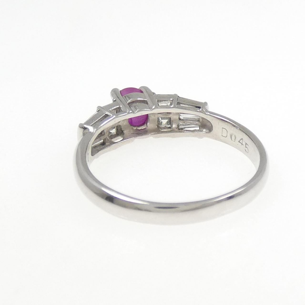 PT900 スタールビー リング 0.86CT